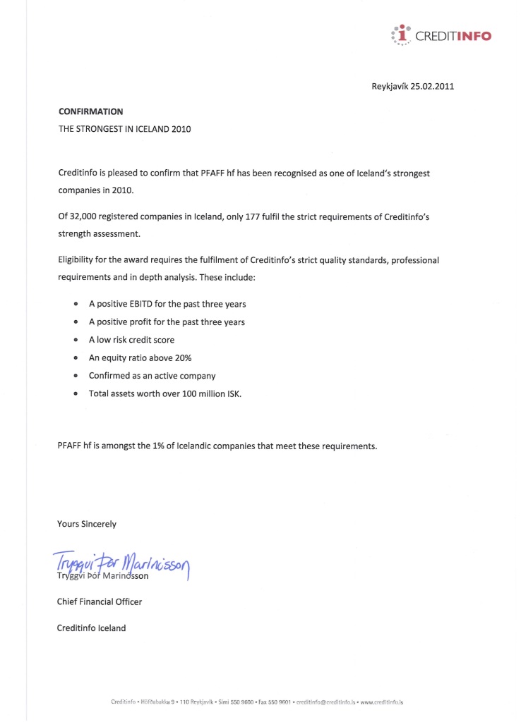 Acknowledgement 2010